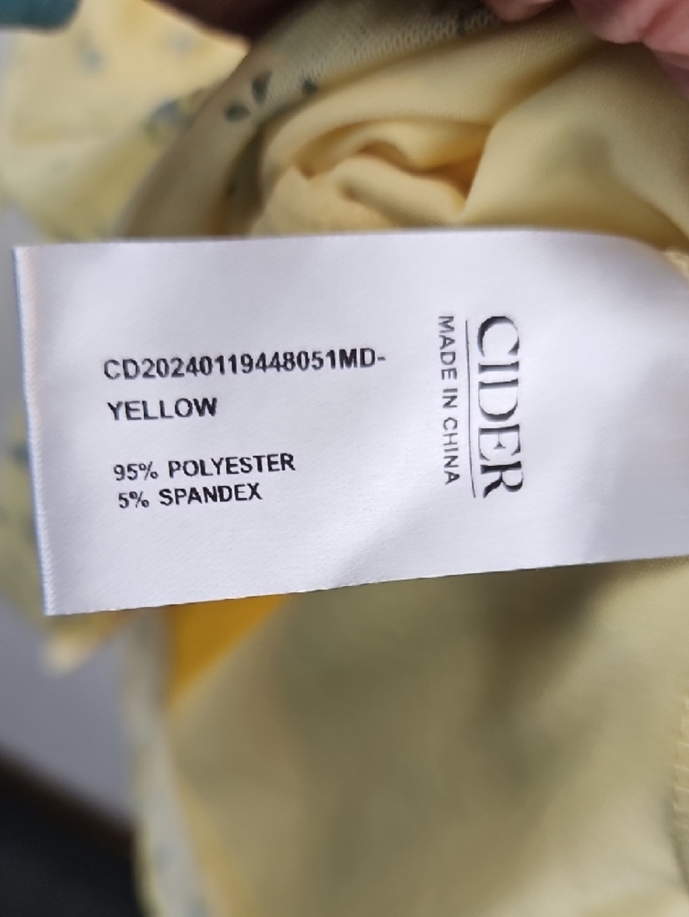 Cider Yellow Floral Midi Dress Size XL - Picture 6 of 7